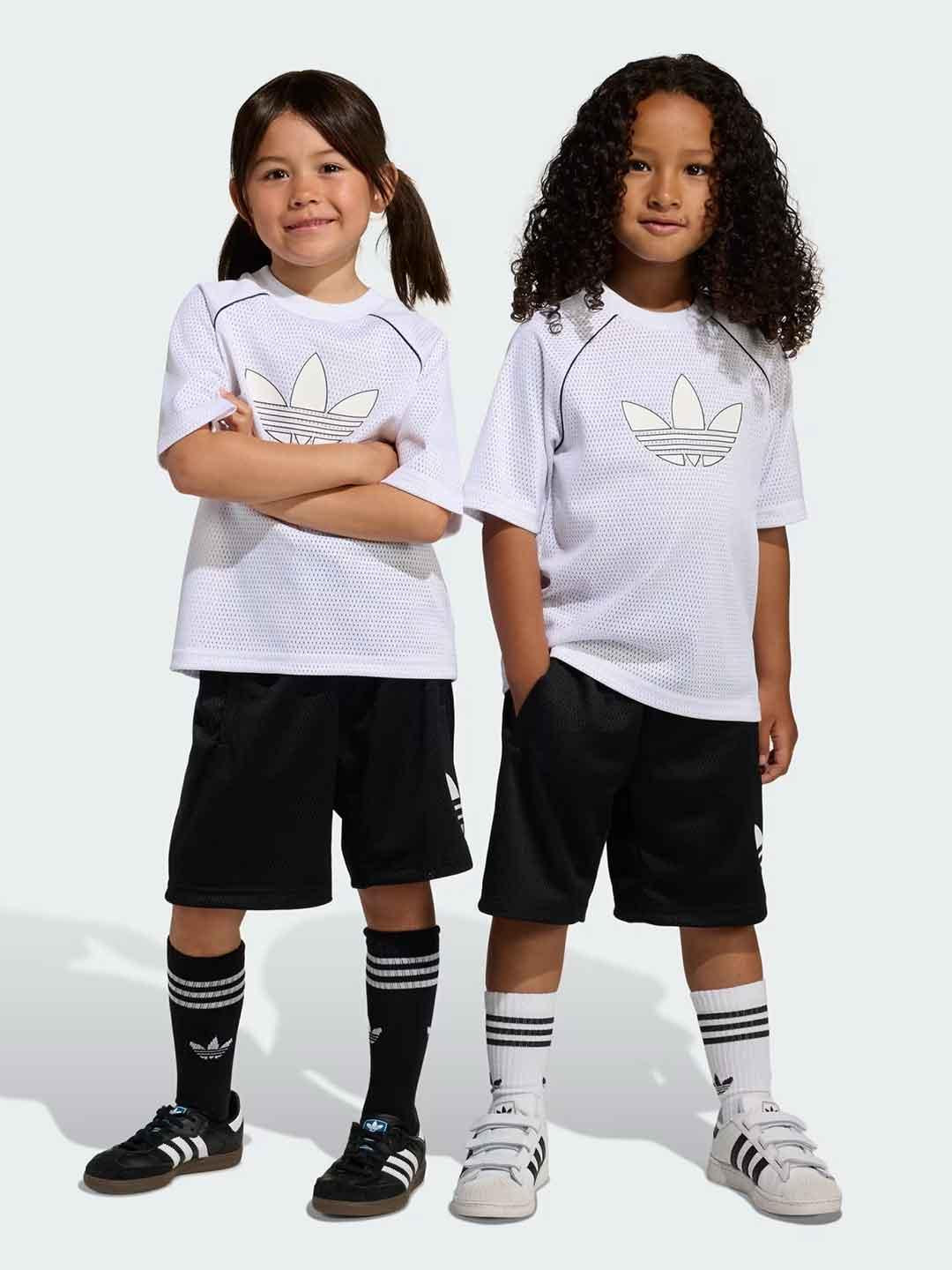 Adidas coordinato kids bianco e nero 3-8 anni KD5791 BIANCO ADIDAS 