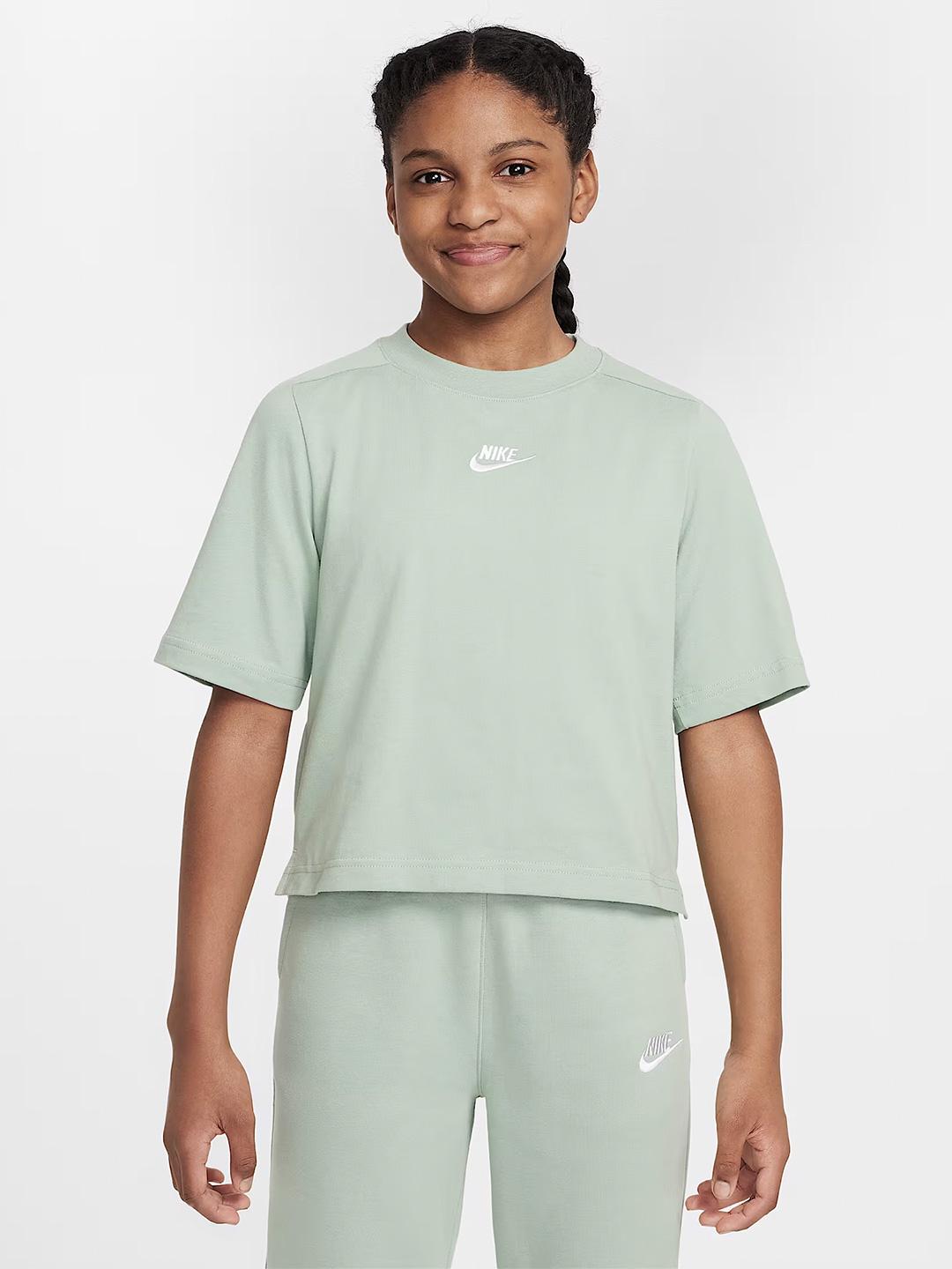 Nike t-shirt kids verde crop FN8589-037 VERDE NIKE 