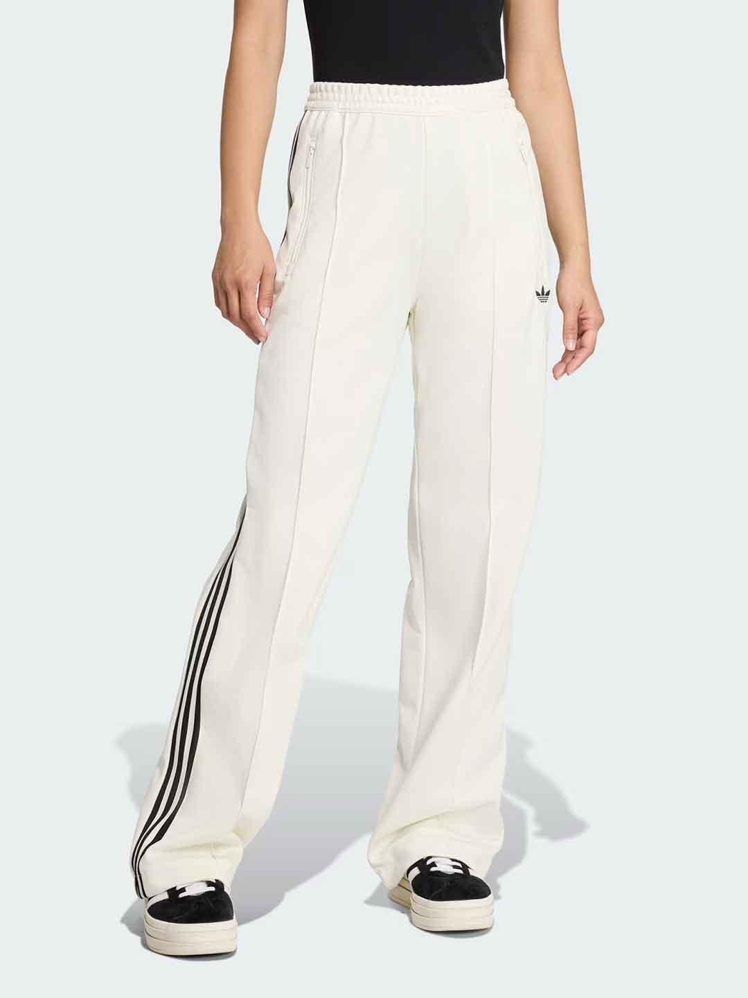 Adidas pantaloni bianco con bande nero KD3747 BIANCO ADIDAS 