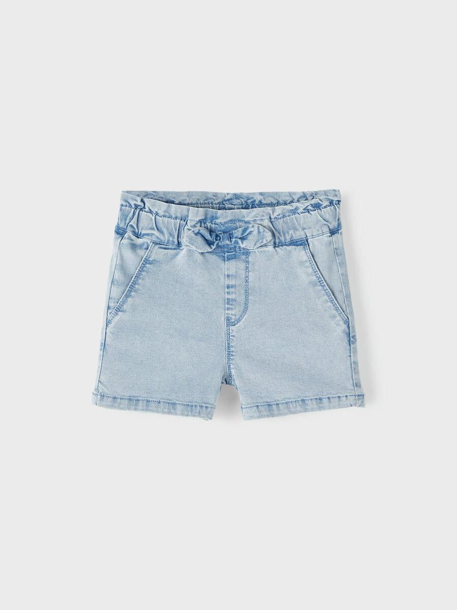Name It kids pantaloncini jeans chiari con fiocco frontale 13214418 JEANS NAME IT 