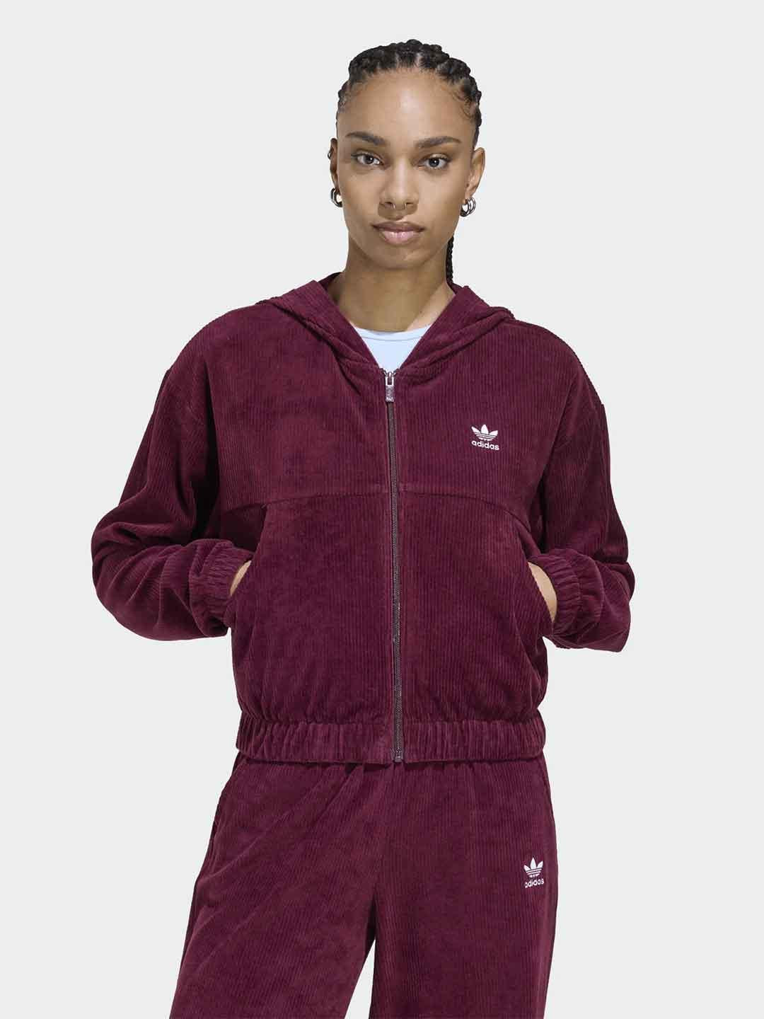 Adidas felpa bordeaux in velluto KE1119 BORDEAUX ADIDAS 