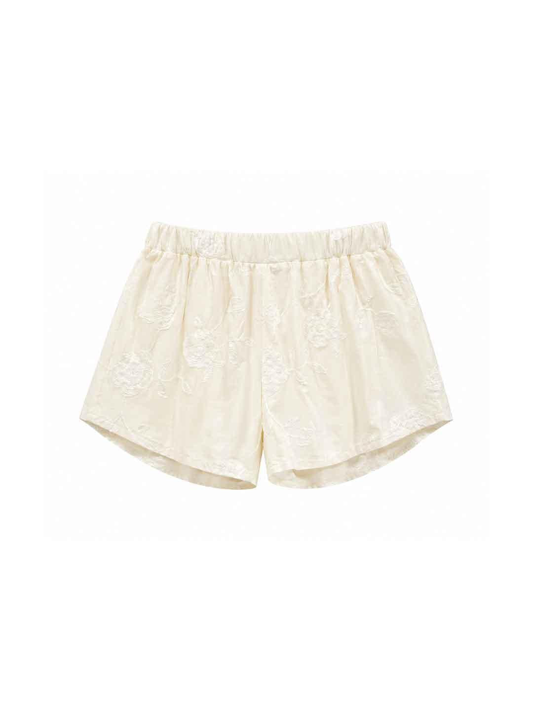 Pype shorts kids panna con ricami 6-14 anni FIJI PANNA PYPE 