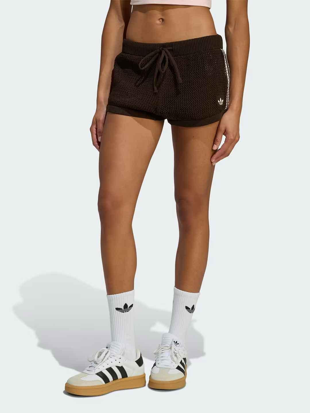 Adidas shorts marrone in crochet KE0197 MARRONE ADIDAS 