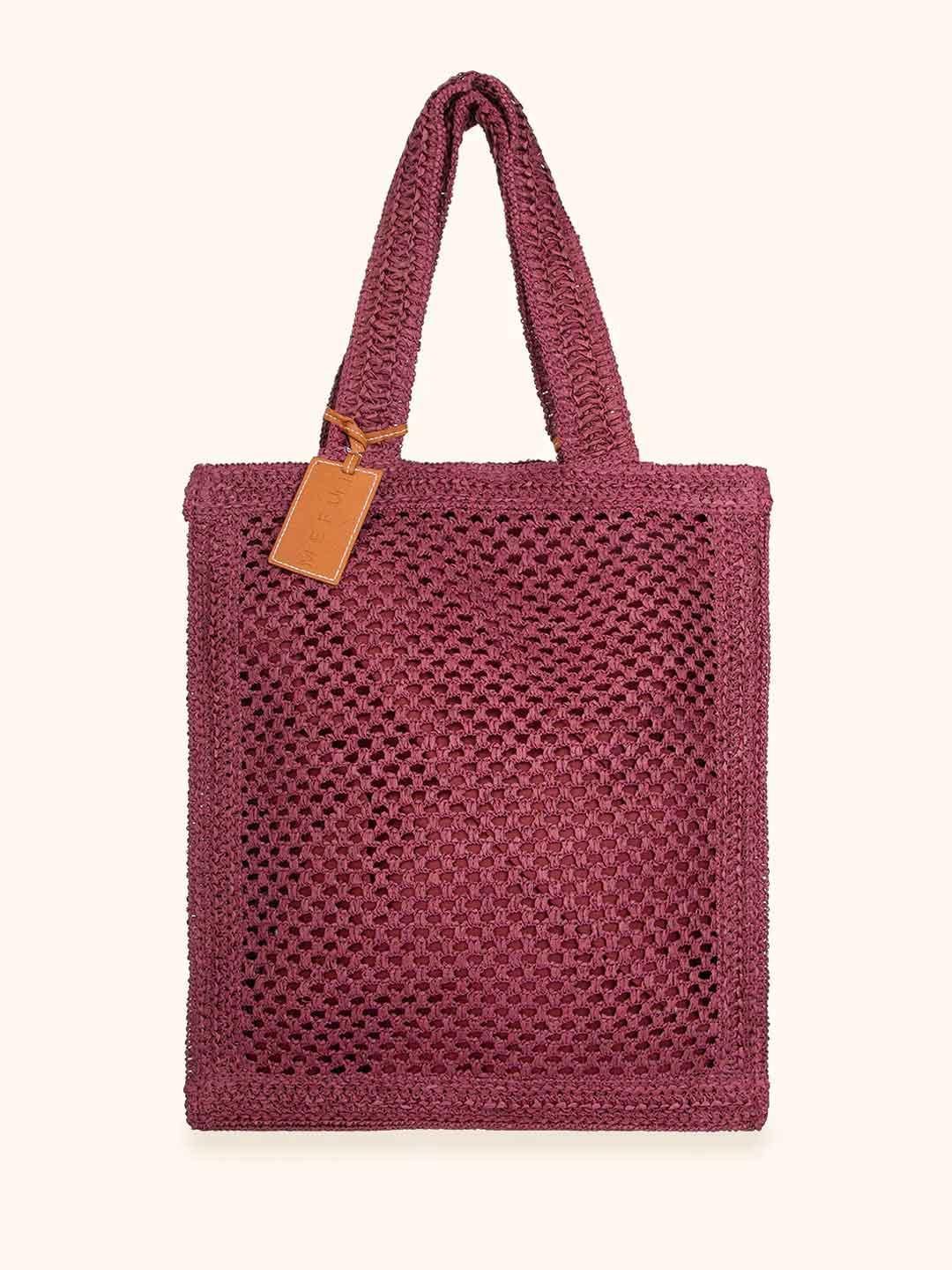 Me Fui borsa viola in rafia MA26-SW0050PL VIOLA ME FUI 