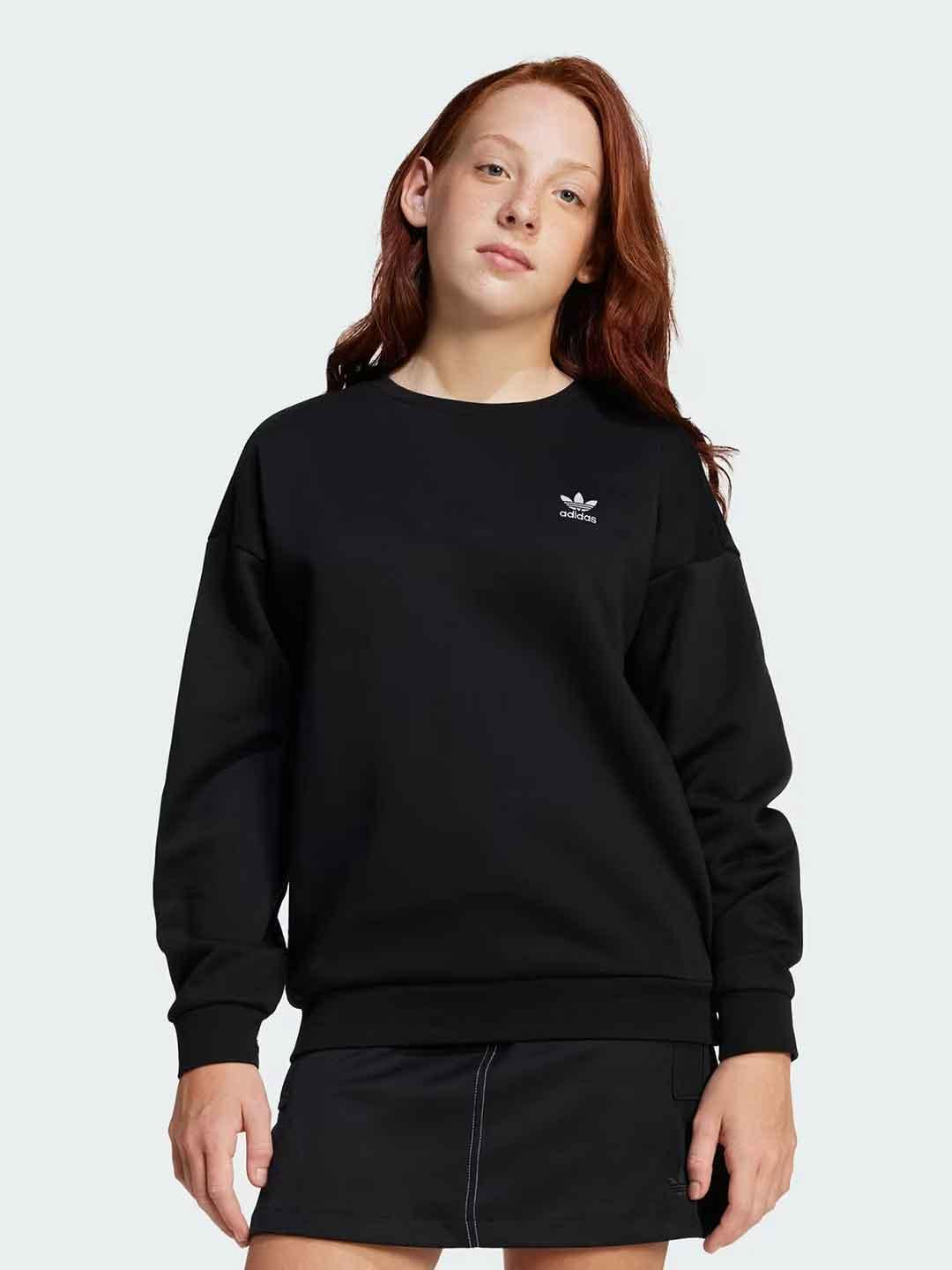 Adidas felpa kids nero girocollo JC8422 NERO ADIDAS 