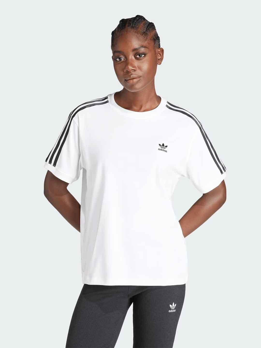 Adidas 3 Stripes t-shirt bianco IR8051 BIANCO ADIDAS 