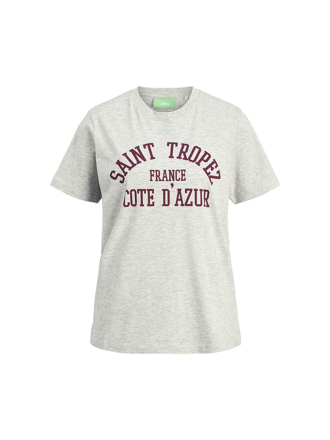 JJXX t-shirt girgio con stampa bordeaux 12260607 GRIGIO JJXX 