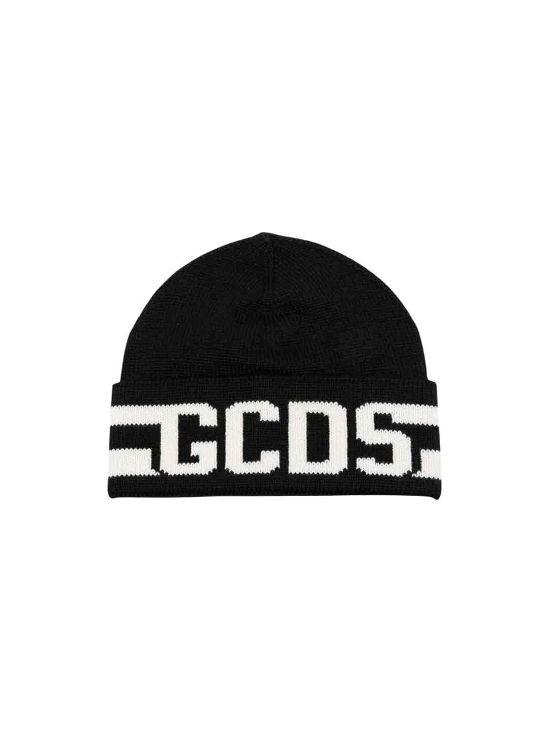 GCDS cappello kids nero in lana B2JU5818AL9 NERO GCDS 