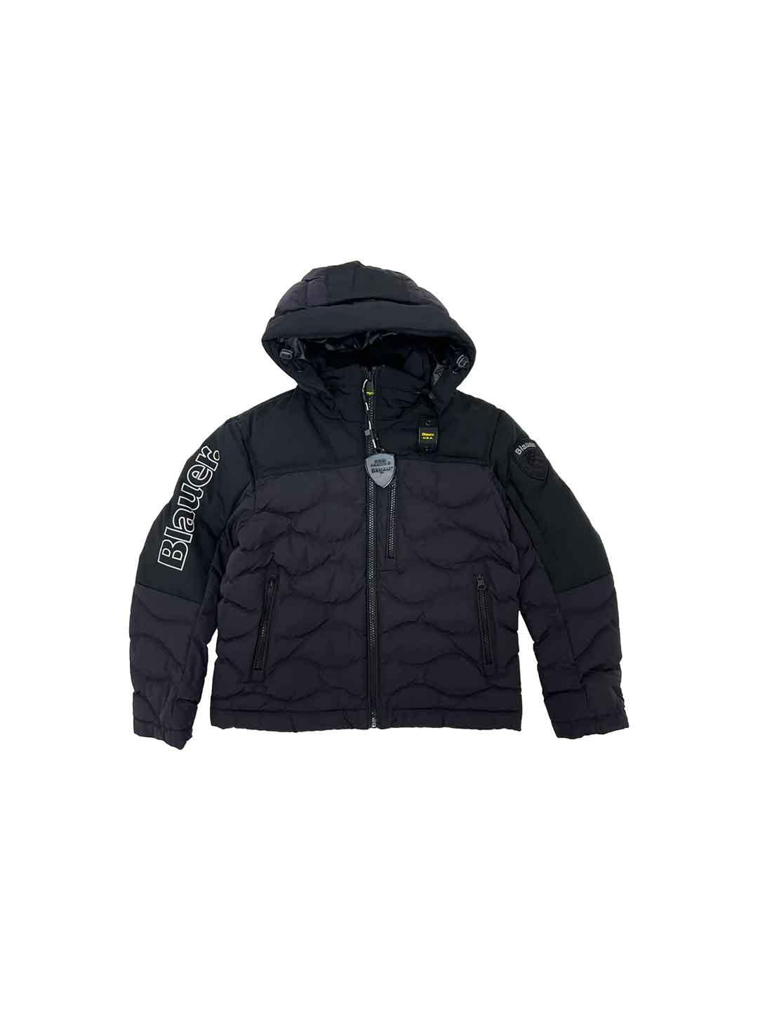 Blauer Ferwood piumino kids nero a onda 25WBLKC02451 NERO BLAUER 