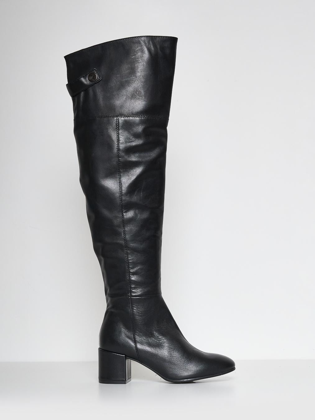 Carmens Michelle Hihg stivale nero alto in pelle 52143 NERO CARMENS 