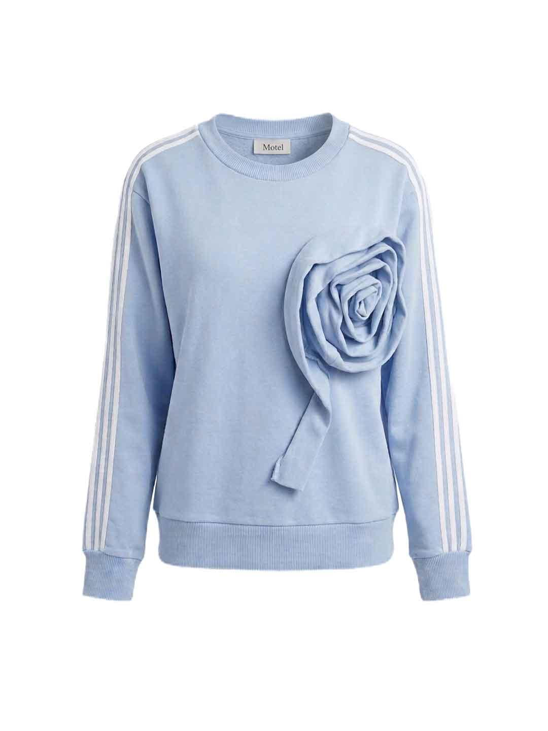 Motel felpa azzurro con fiore 38724G AZZURRO MOTEL 