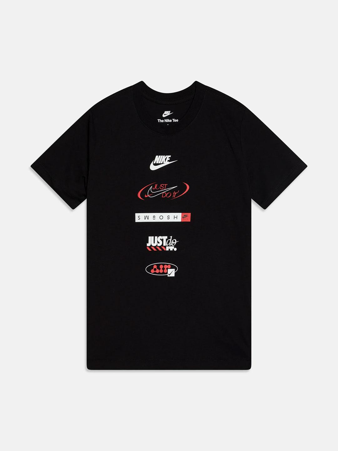 Nike t-shirt kids nero con loghi HM5662-010 NERO NIKE 