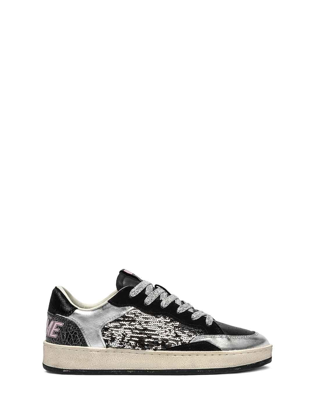 Crime Chelsea sneakers nero con paillettes 25201 NERO CRIME 