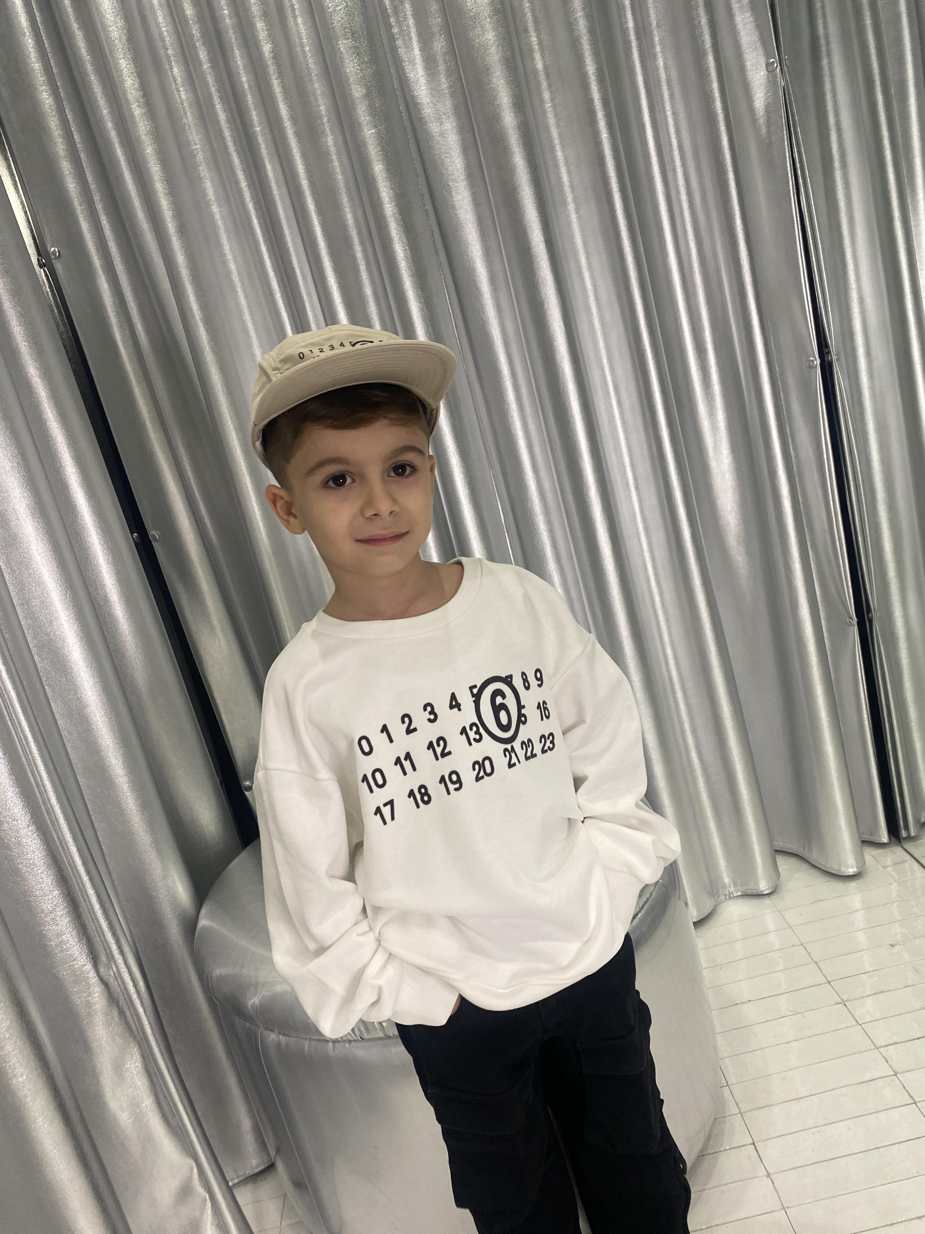 Maison Margiela felpa kids bianco crop M60681 MM006 BIANCO MAISON MARGIELA 