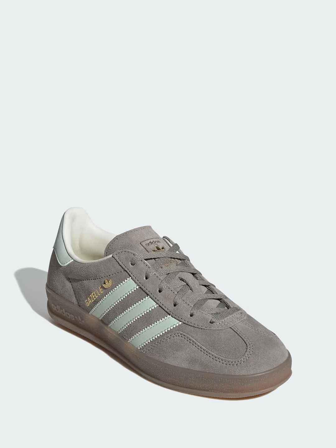 adidas gazelle silver green womens Adidas Gazelle Indoor sneakers fango e verde acqua | Mazzola
