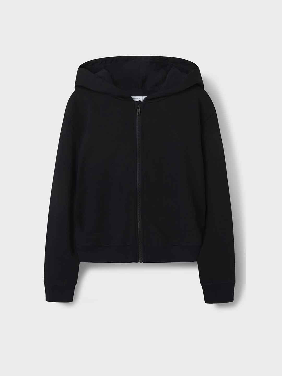 Name It felpa kids nero con zip e cappuccio 13242507 NERO NAME IT 