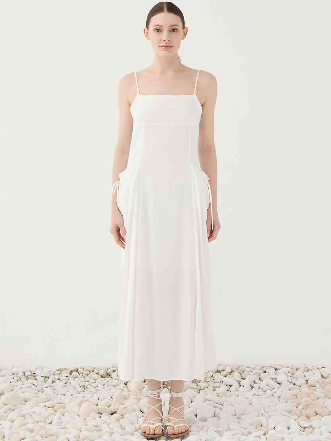 Eleh abito bianco lungo SS260160 BIANCO ELEH 