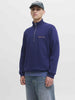 Jack & Jones felpa blu con metà zip