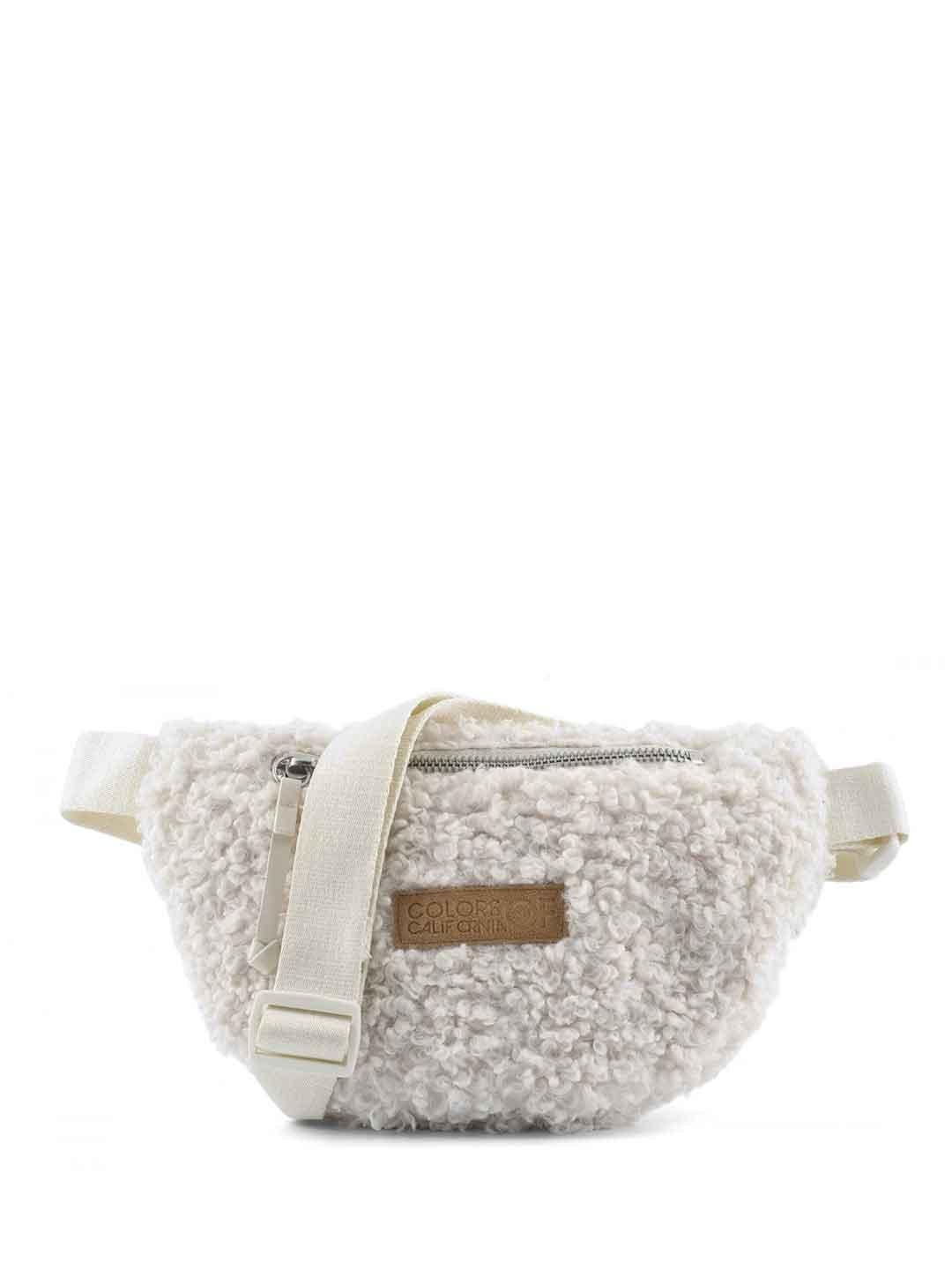 Colors Of California marsupio bianco in teddy BAGTED01 BIANCO COLORS OF CALIFORNIA 