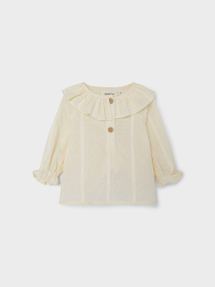 Lil'Atelier camicia panna in cotone neonati 13215286 PANNA NAME IT 