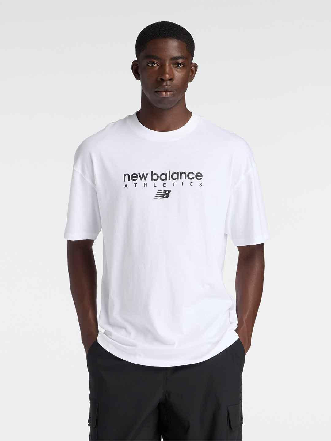 New Balance t-shirt bianco MT61D0U5 BIANCO NEW BALANCE 