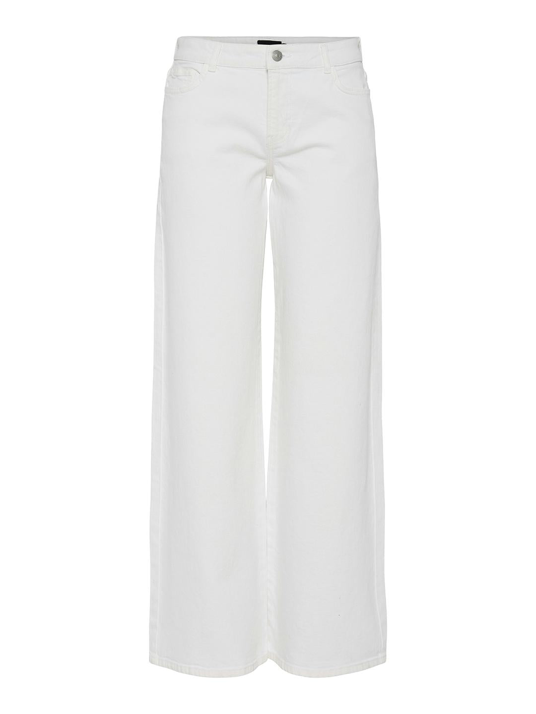 Pieces jeans bianco wide fit 17155104 BIANCO PIECES 