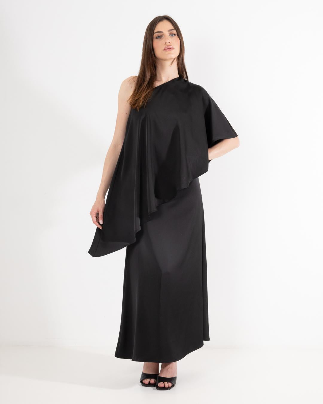 Eleh maglia nero monospalla asimmetrica 00104 NERO ELEH 