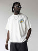 Black Island t-shirt bianco con brillantini