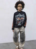 Present Day t-shirt kids nero con grafica aquila