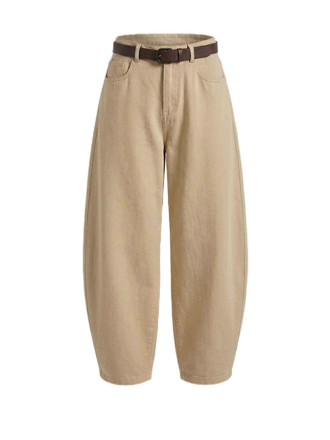 Motel pantaloni beige con cintura PE264202 BEIGE MOTEL 