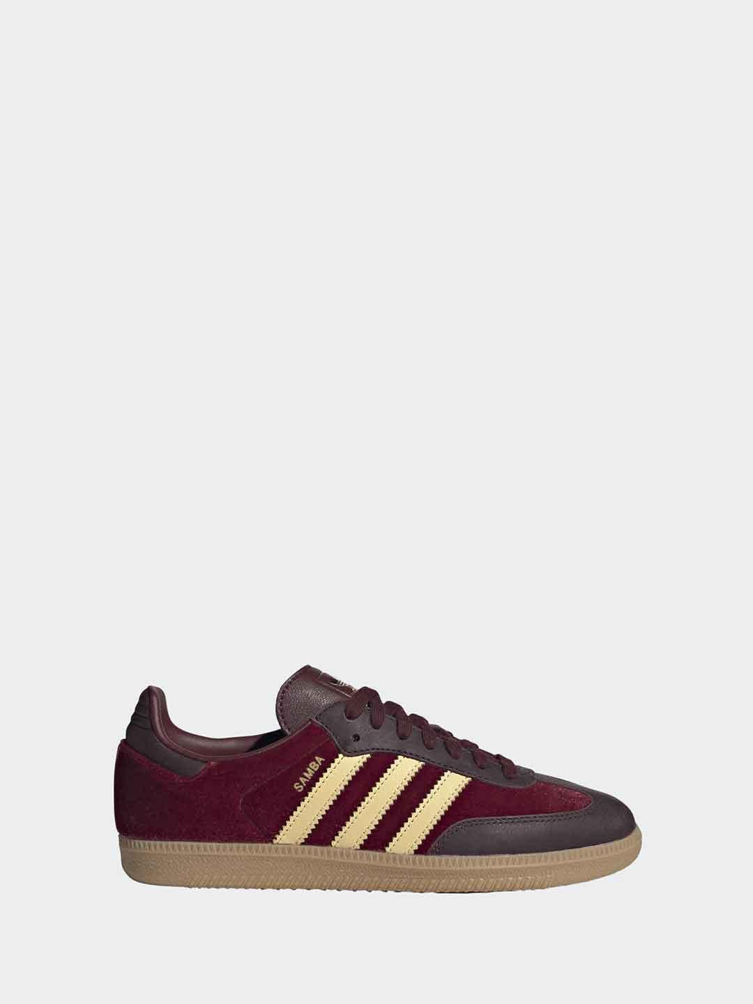 Adidas Samba OG W sneakers bordeaux e giallo JS1394 BORDEAUX ADIDAS 