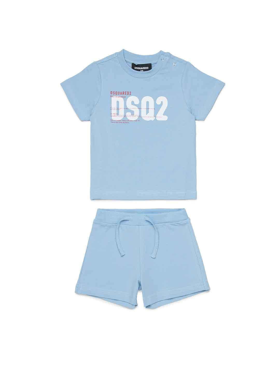 Dsquared 2 coordinato kids celeste - €100.00