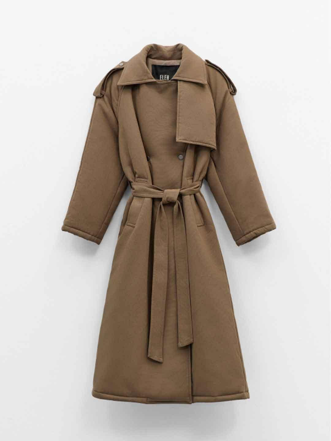 Eleh trench marrone lungo 094 VERDE ELEH 