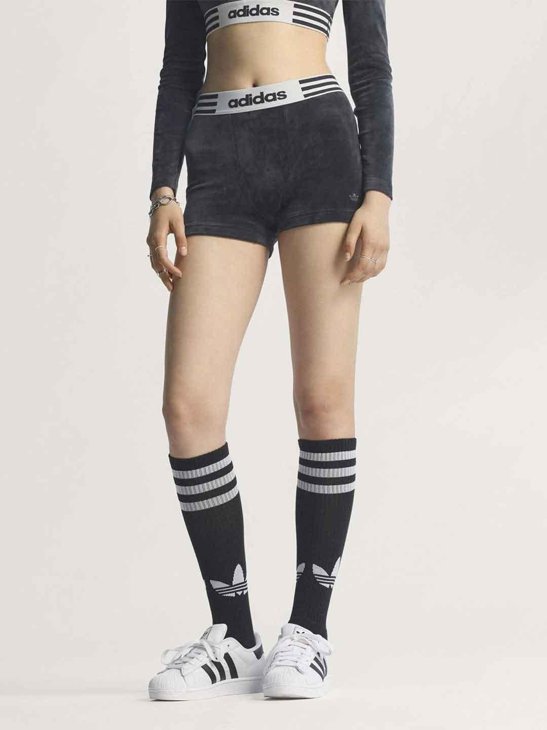 Adidas shorts nero in ciniglia JW7284 NERO ADIDAS 