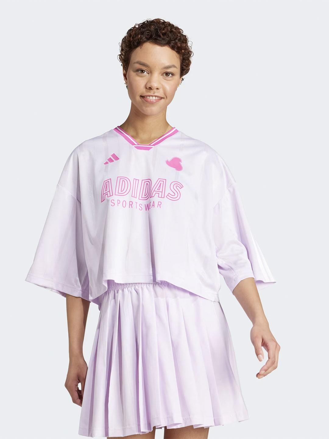 Adidas t-shirt lilla oversize JC8209 LILLA ADIDAS 