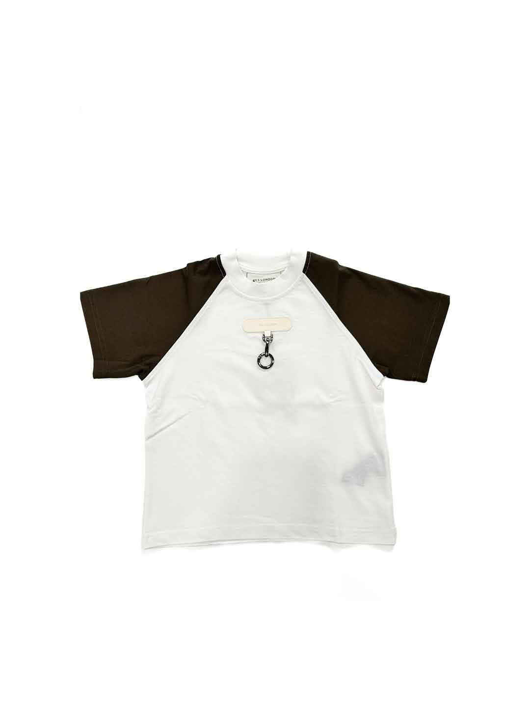 Yes London t-shirt kids bianco con portachiavi 2161-M BIANCO YES LONDON 