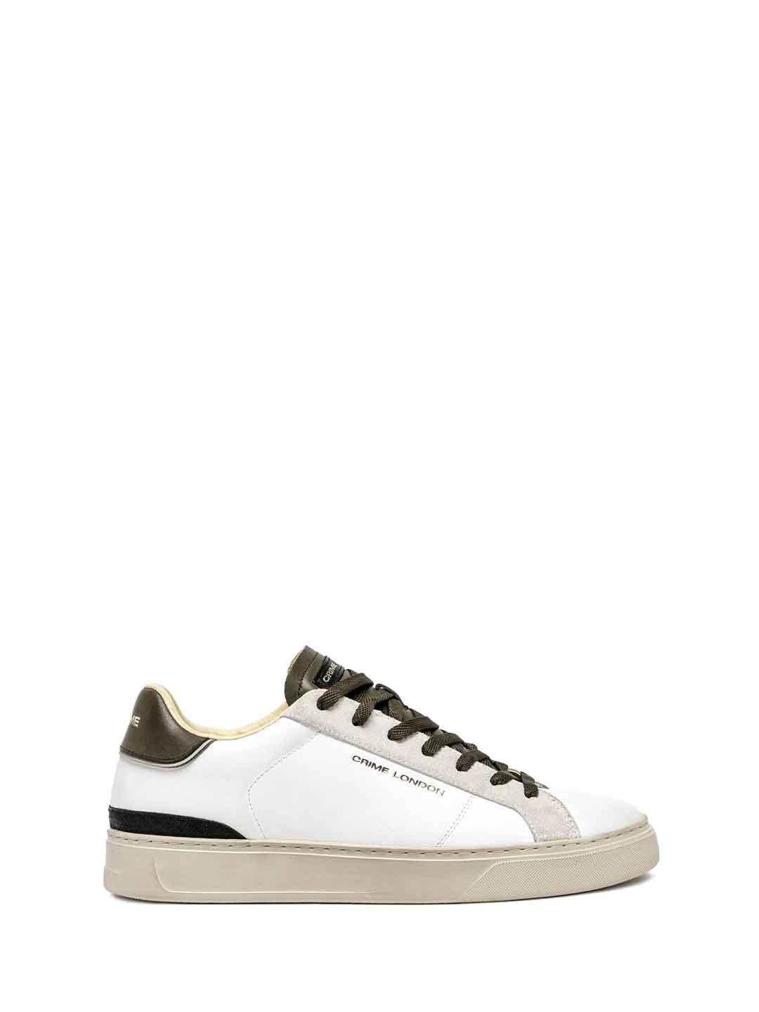 Crime Blade sneakers bianco con tab fango 11700 BIANCO CRIME 