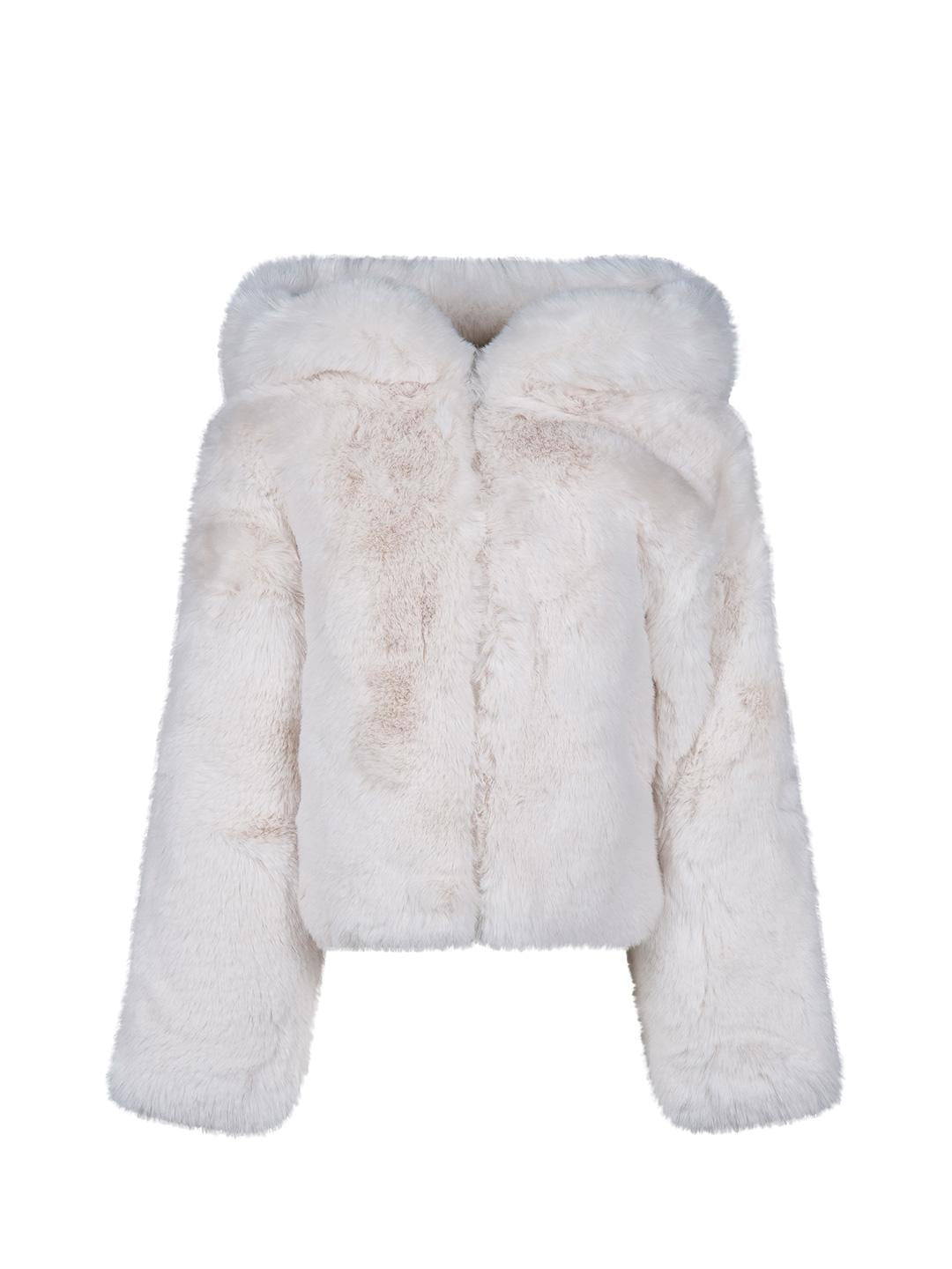 Fun & Fun pelliccia kids bianco con cappuccio 00744 BIANCO FUN & FUN 