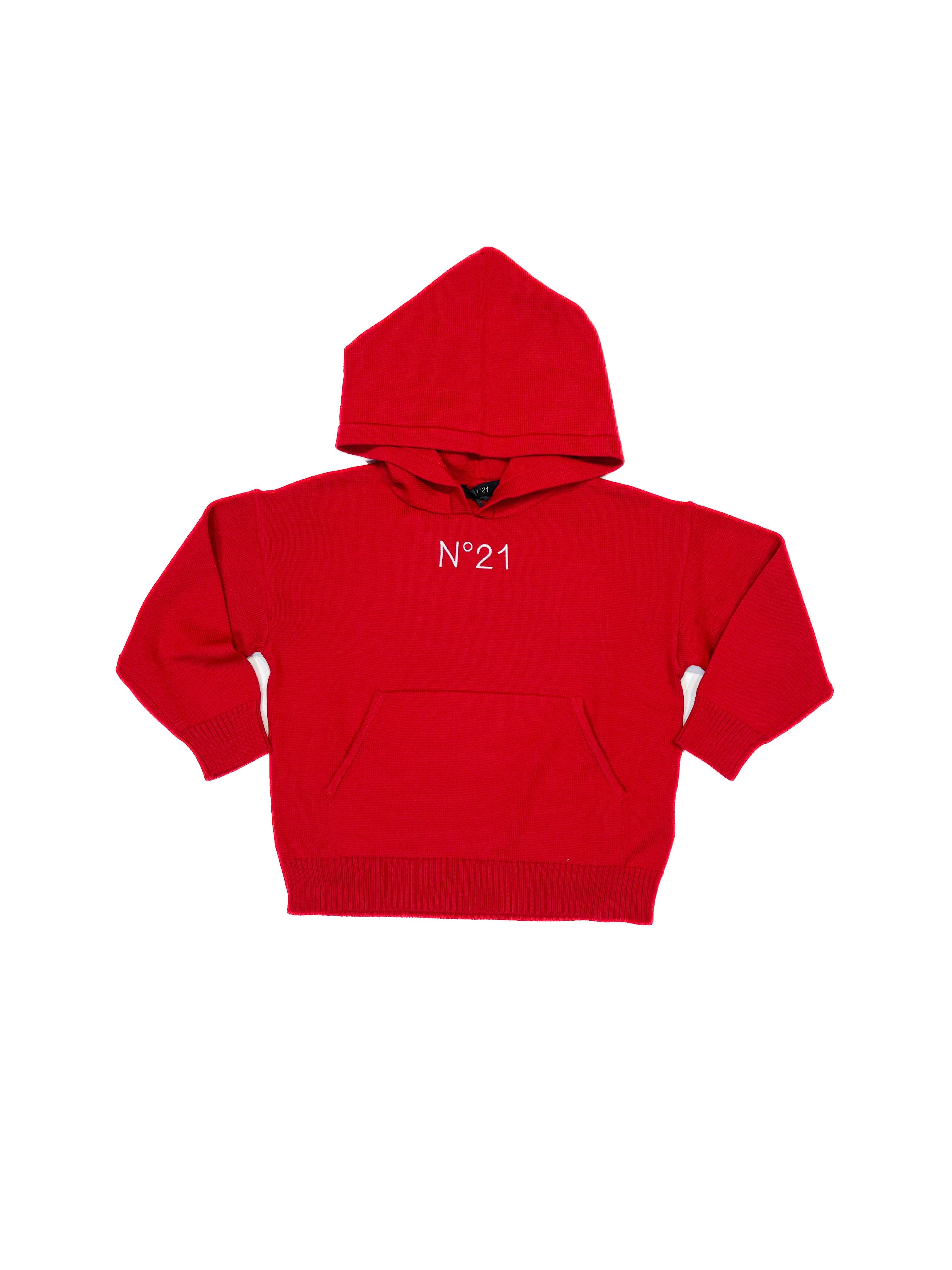 N°21 maglione kids rosso con patch sul retro N21758 N0325 ROSSO N° 21 