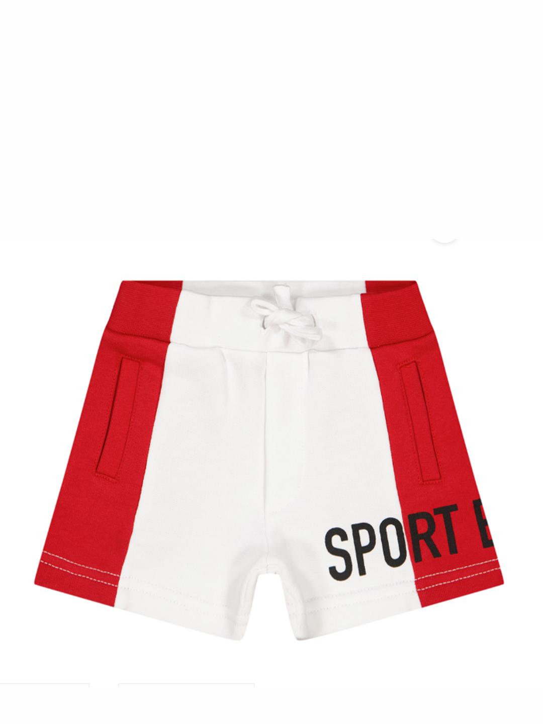 Dsquared2  pantaloncino bianco e rosso neonati DQ1467 D009B BIANCO DSQUARED 2 