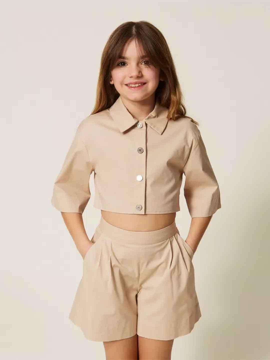 Twinset coordinato kids beige 261GJ2014 BEIGE TWINSET 