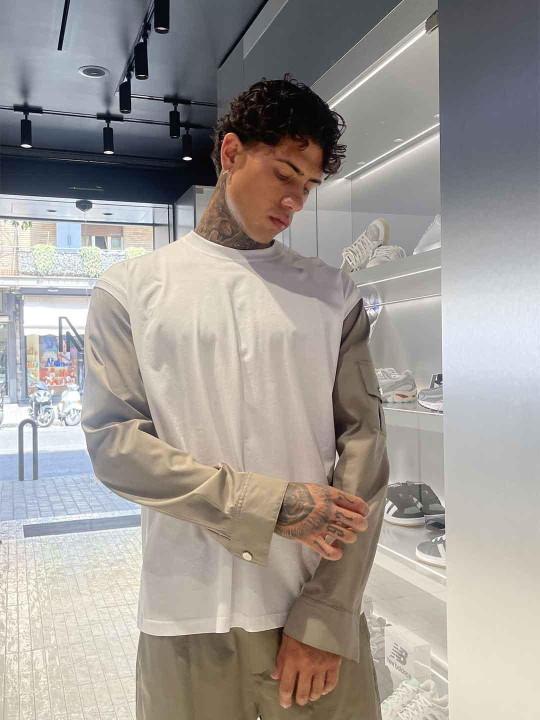 Pret A Porter t-shirt verde manica in contrasto 20014 VERDE PRET A PORTER 