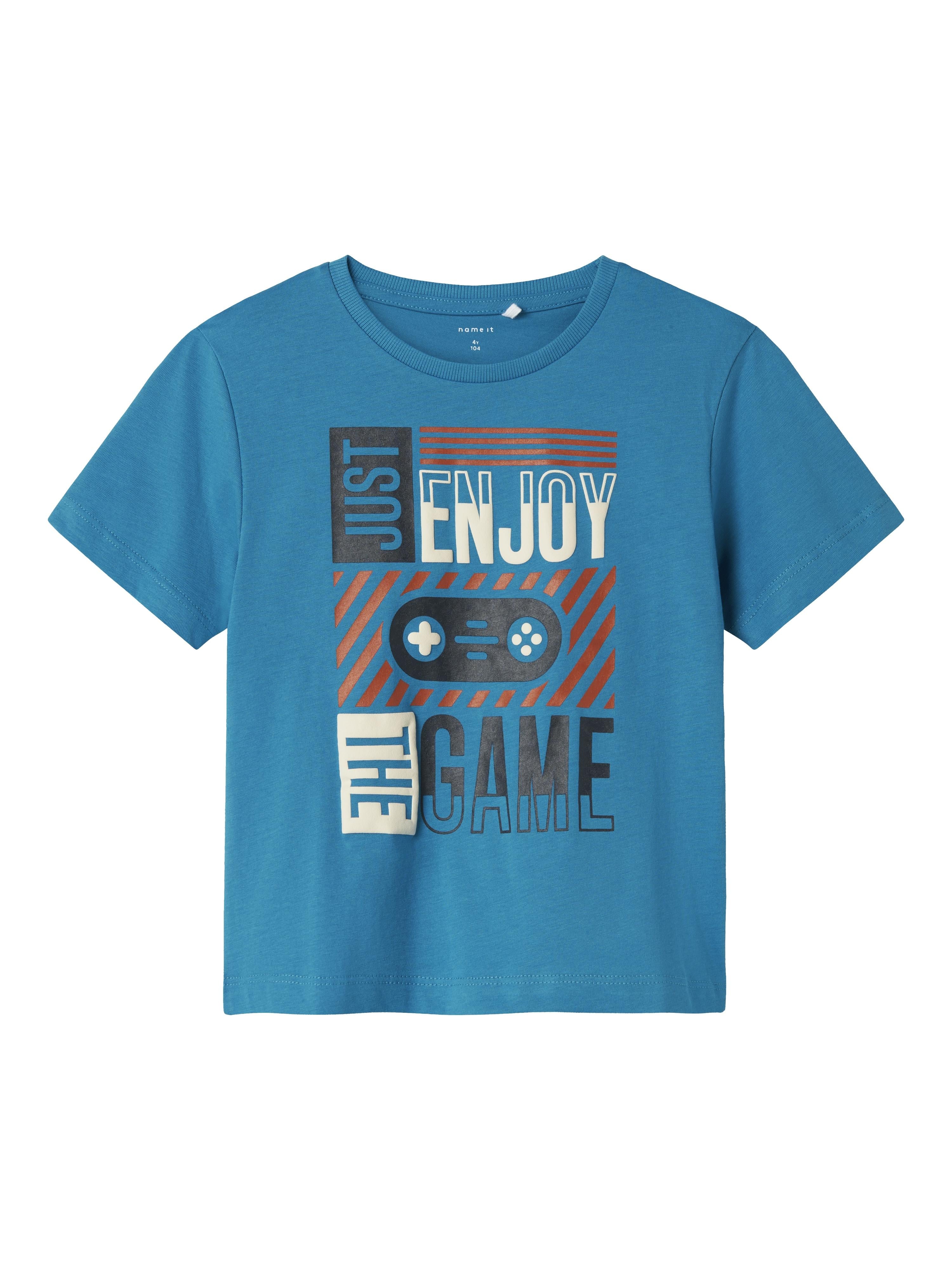 Name It t-shirt kids azzurro con grafica game 13238137 AZZURRO NAME IT 