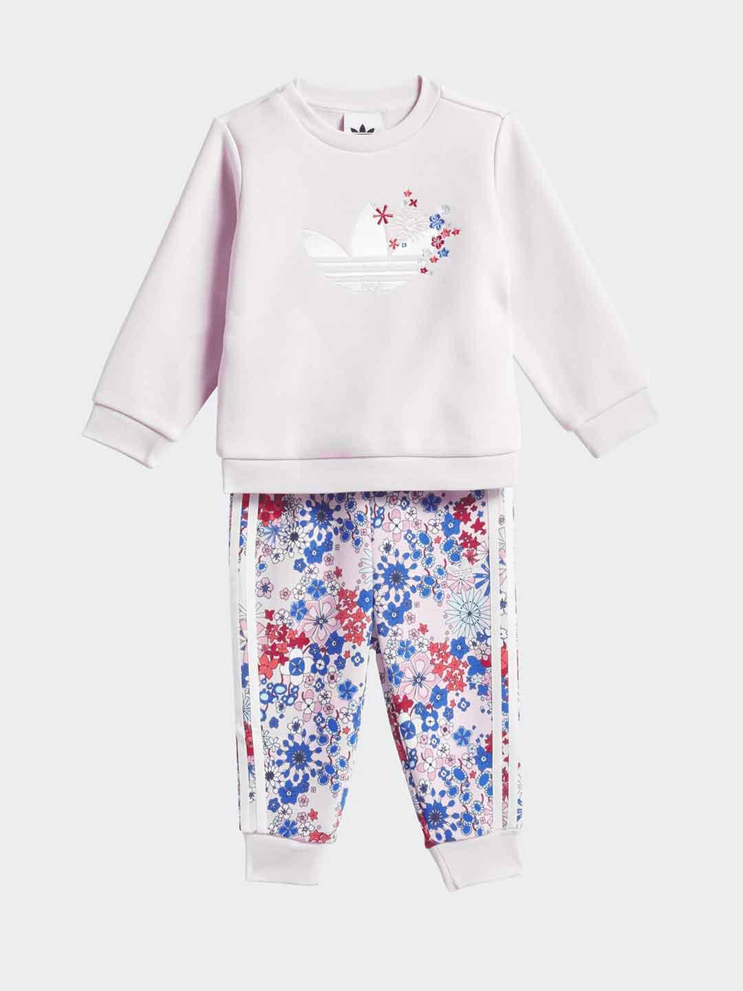 Adidas coordinato kids rosa con fiori KD1730 ROSA ADIDAS 