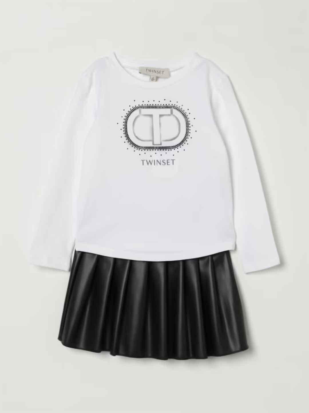 Twinset coordinato kids bianco 252GB2040 BIANCO TWINSET 