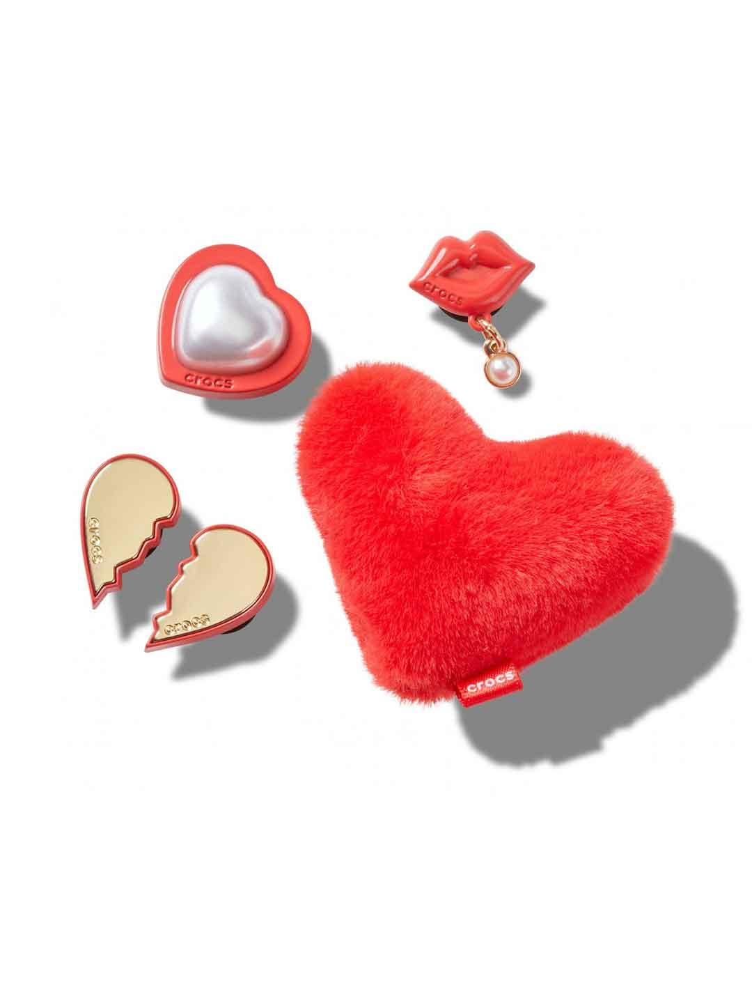 Crocs Red Valentines charms a fantasia set da 5 pezzi 10014657 FANTASIA CROCS 