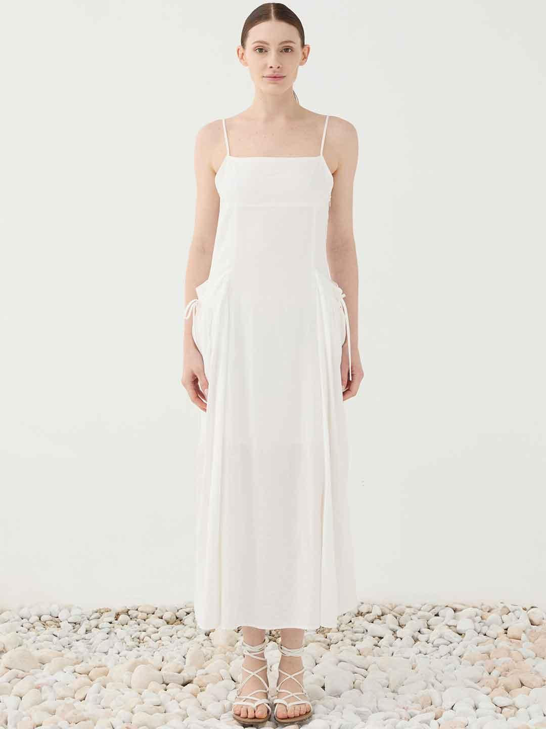 Eleh abito bianco lungo SS260160 BIANCO ELEH 