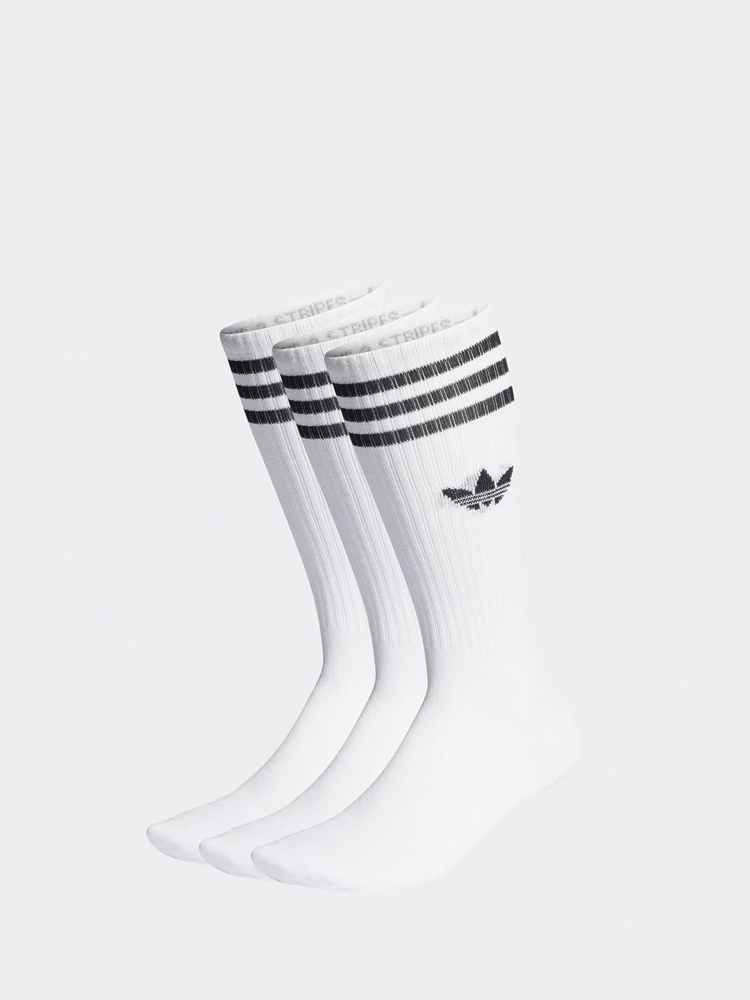 Adidas Solid calzini bianco alto box da 3 paia IJ0734 BIANCO ADIDAS 