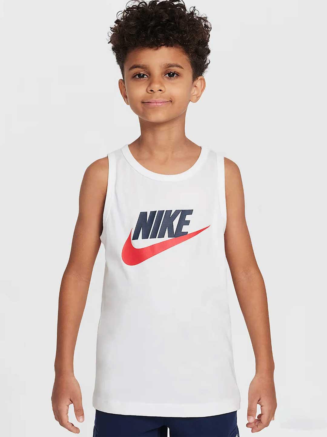 Nike canotta kids bianco con logo HM5843-100 BIANCO NIKE 