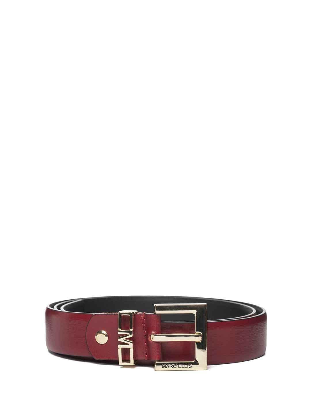 Marc Ellis 162 cintura rosso fibbia quadrata logata ME BELT - 162 ROSSO MARC ELLIS 